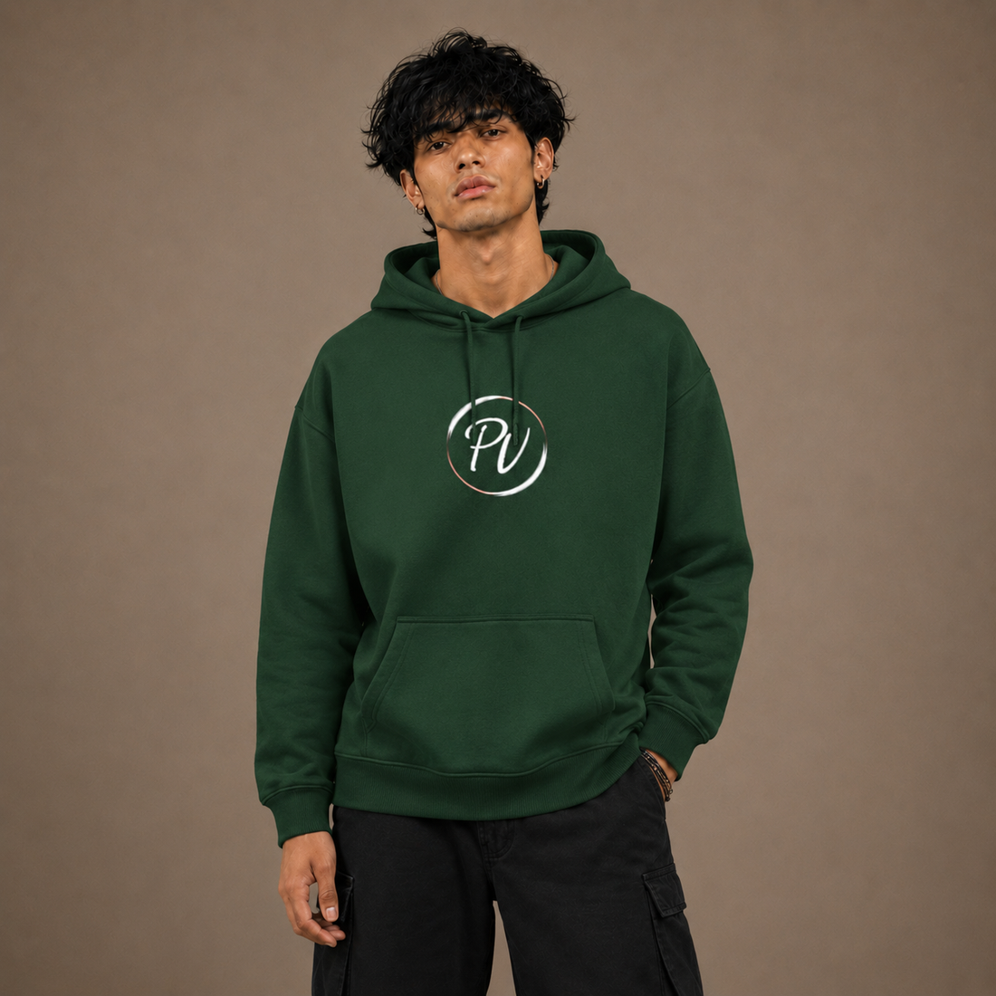 Premium Unisex Oversized Hoodie by PULVORA – Core Classic in Bottle Green