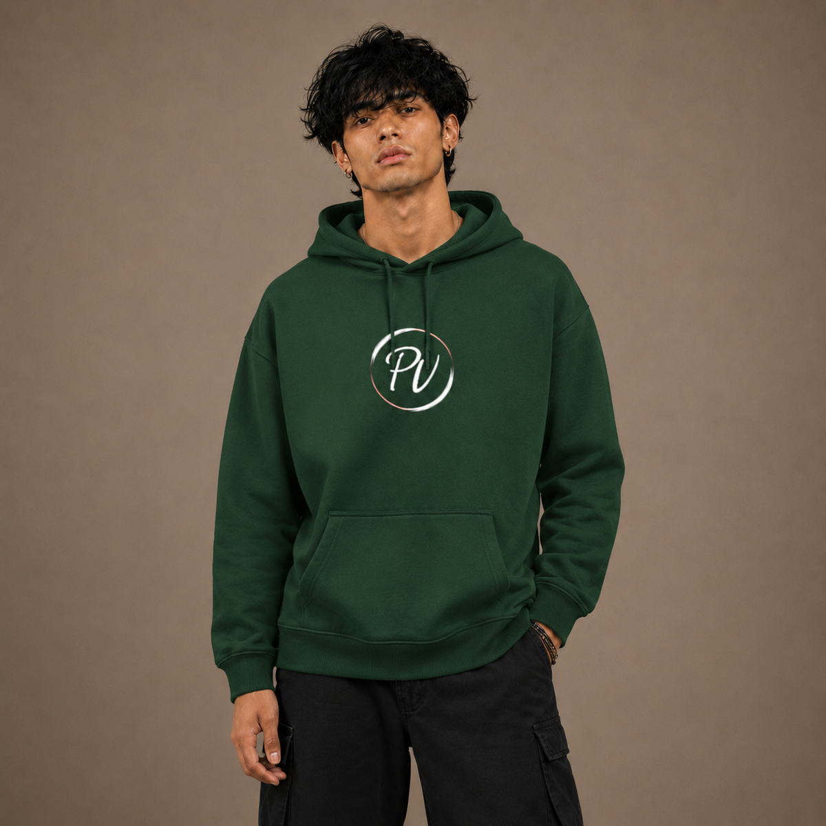Premium Unisex Oversized Hoodie by PULVORA – Core Classic in Bottle Green