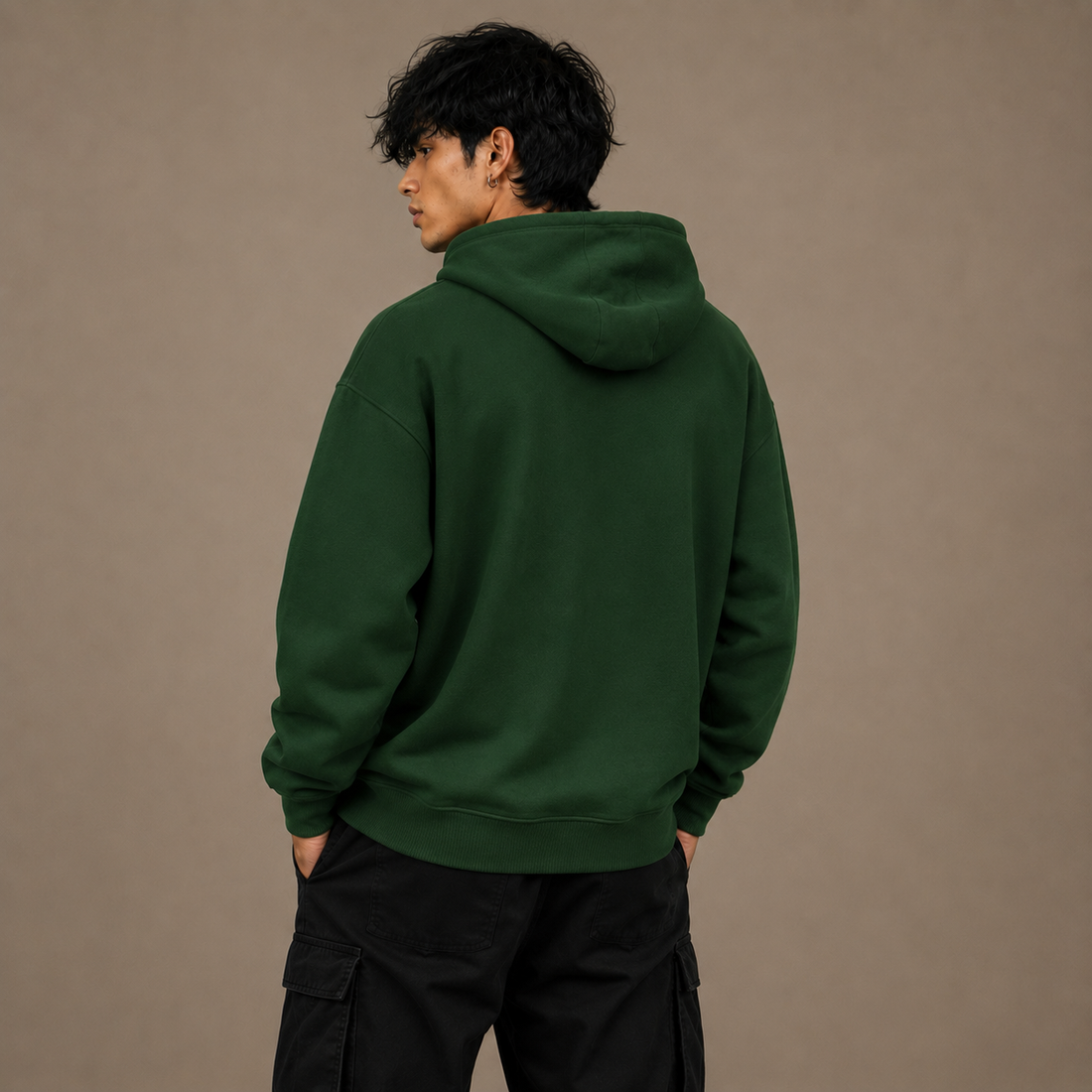 Premium Unisex Oversized Hoodie by PULVORA – Core Classic in Bottle Green