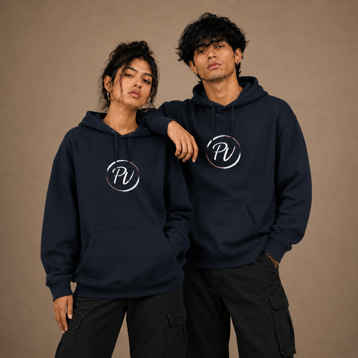 Premium Navy Blue Unisex Oversized Hoodie by PULVORA in Navy Blue