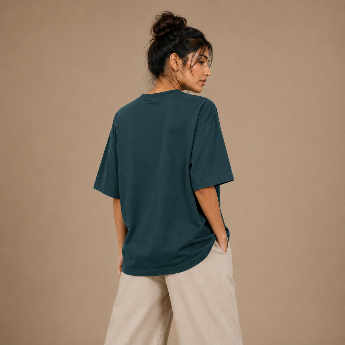 Premium Oversized T Shirt by PULVORA – Deep Current in Petrol Blue