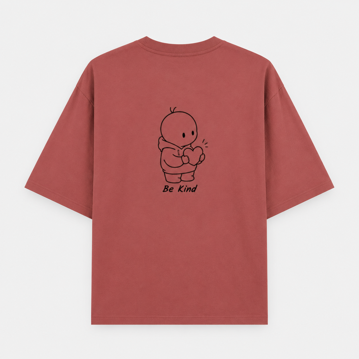 Drop Shoulder T Shirt by PULVORA – Coral Mood in Coral