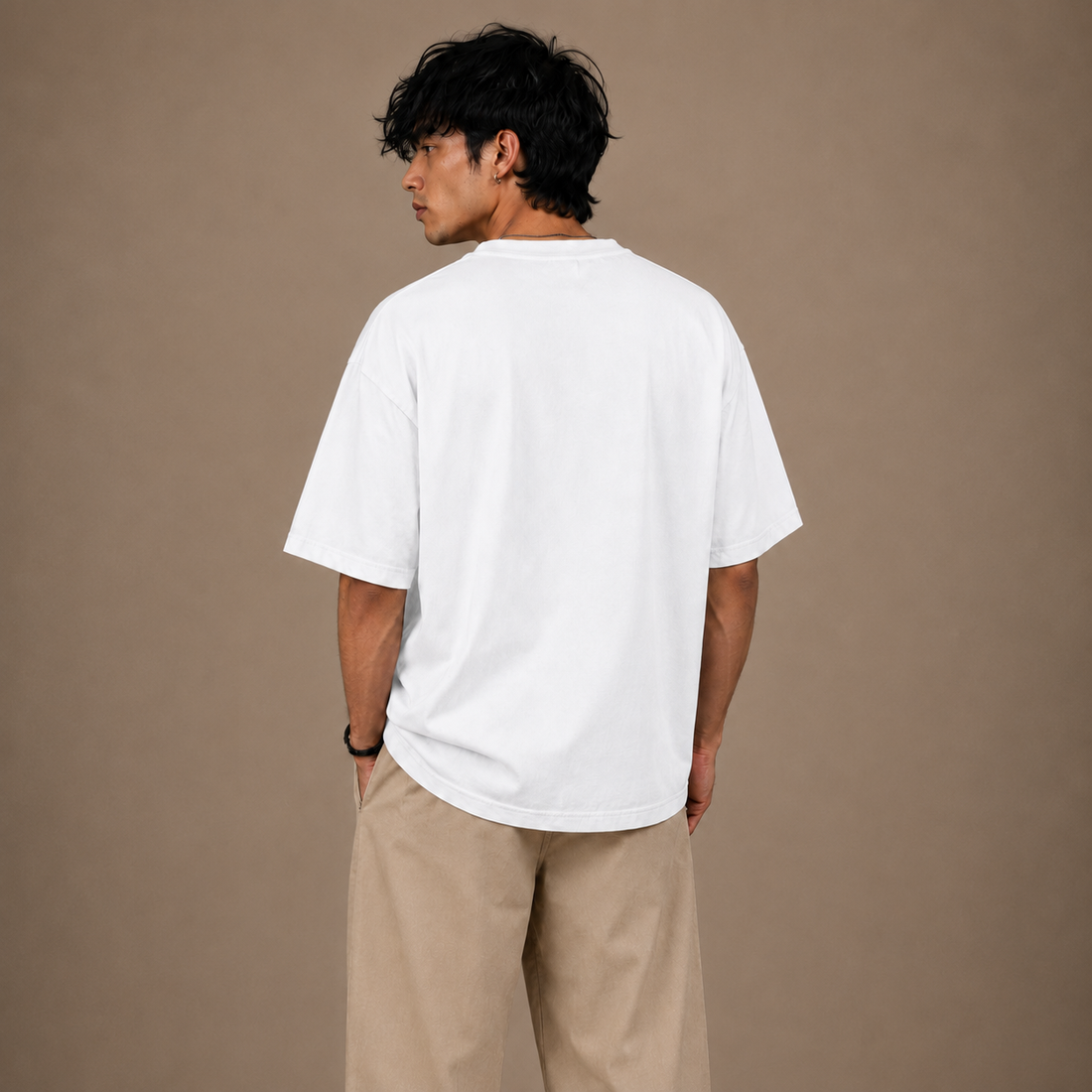 Oversized Cotton T Shirt by PULVORA – Cloud Pause in White