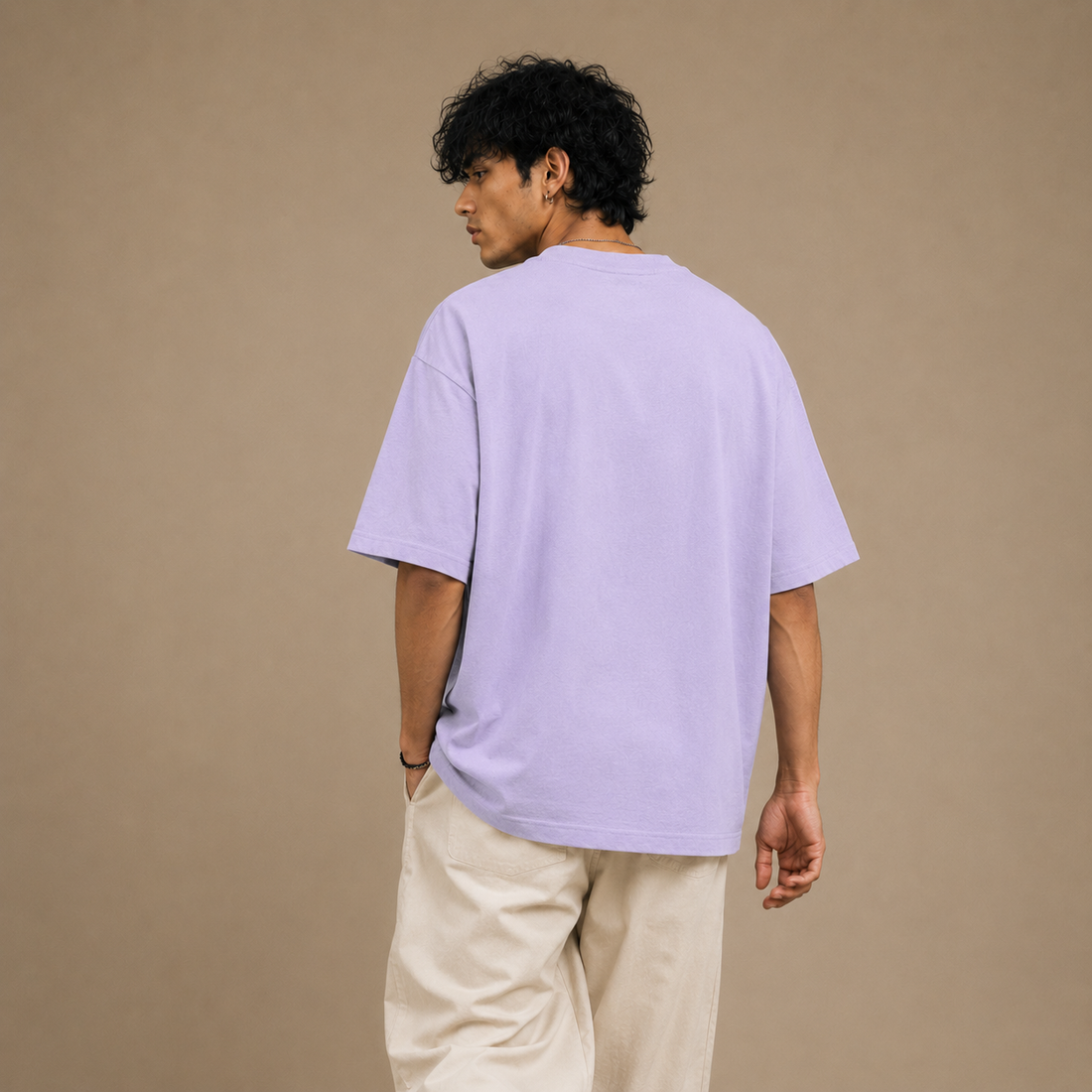 Luxury Oversized Cotton Shirt by PULVORA – Lilac Whisper in Lavender