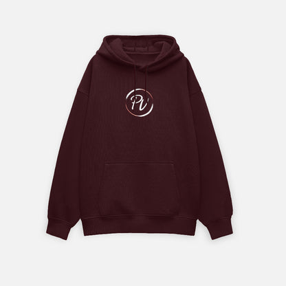 Premium Oversized Hoodie Men by PULVORA – Core Classic in Maroon