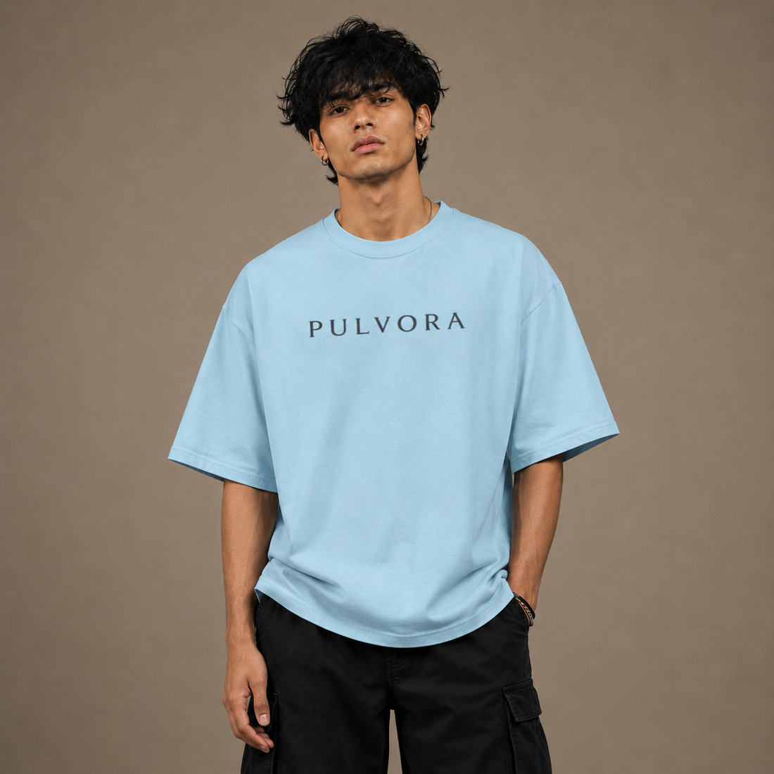 Premium Baby Blue Unisex Oversized Classic T-Shirt by PULVORA in Baby Blue