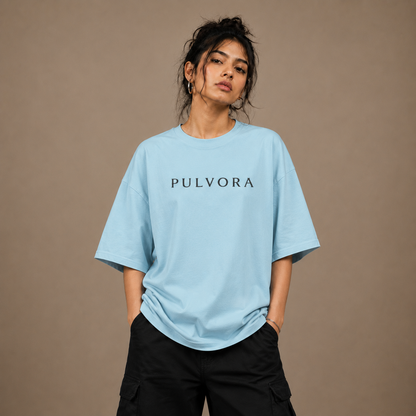Premium Baby Blue Unisex Oversized Classic T-Shirt by PULVORA in Baby Blue