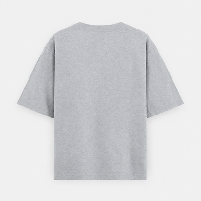 Premium Grey Melange Unisex Oversized Classic T-Shirt by PULVORA in Grey Melange