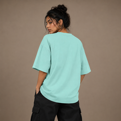 Premium Mint Unisex Oversized Classic T-Shirt by PULVORA in Mint