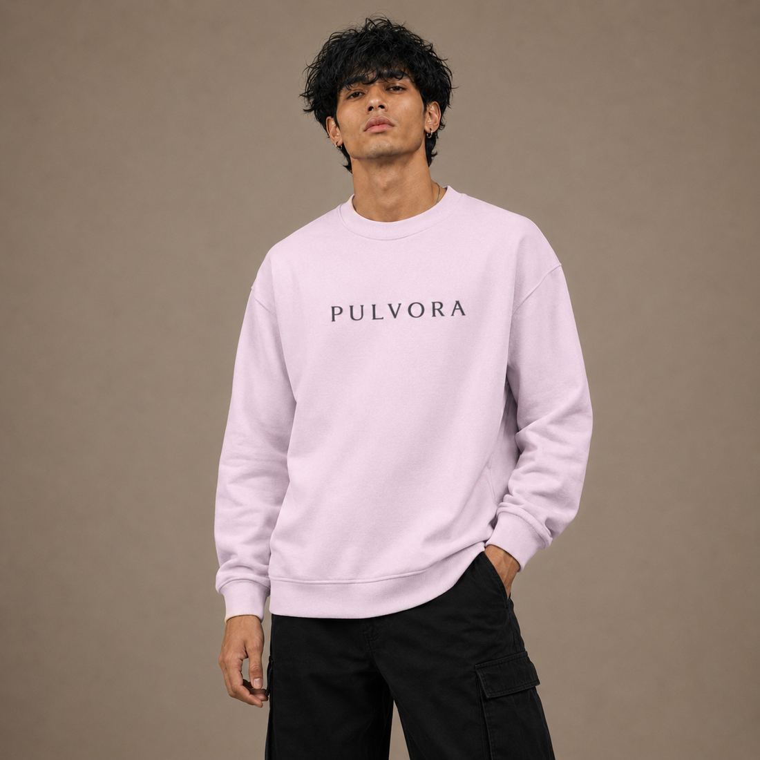 Premium Light Baby Pink Unisex Oversized Sweatshirt by PULVORA in Light Baby Pink