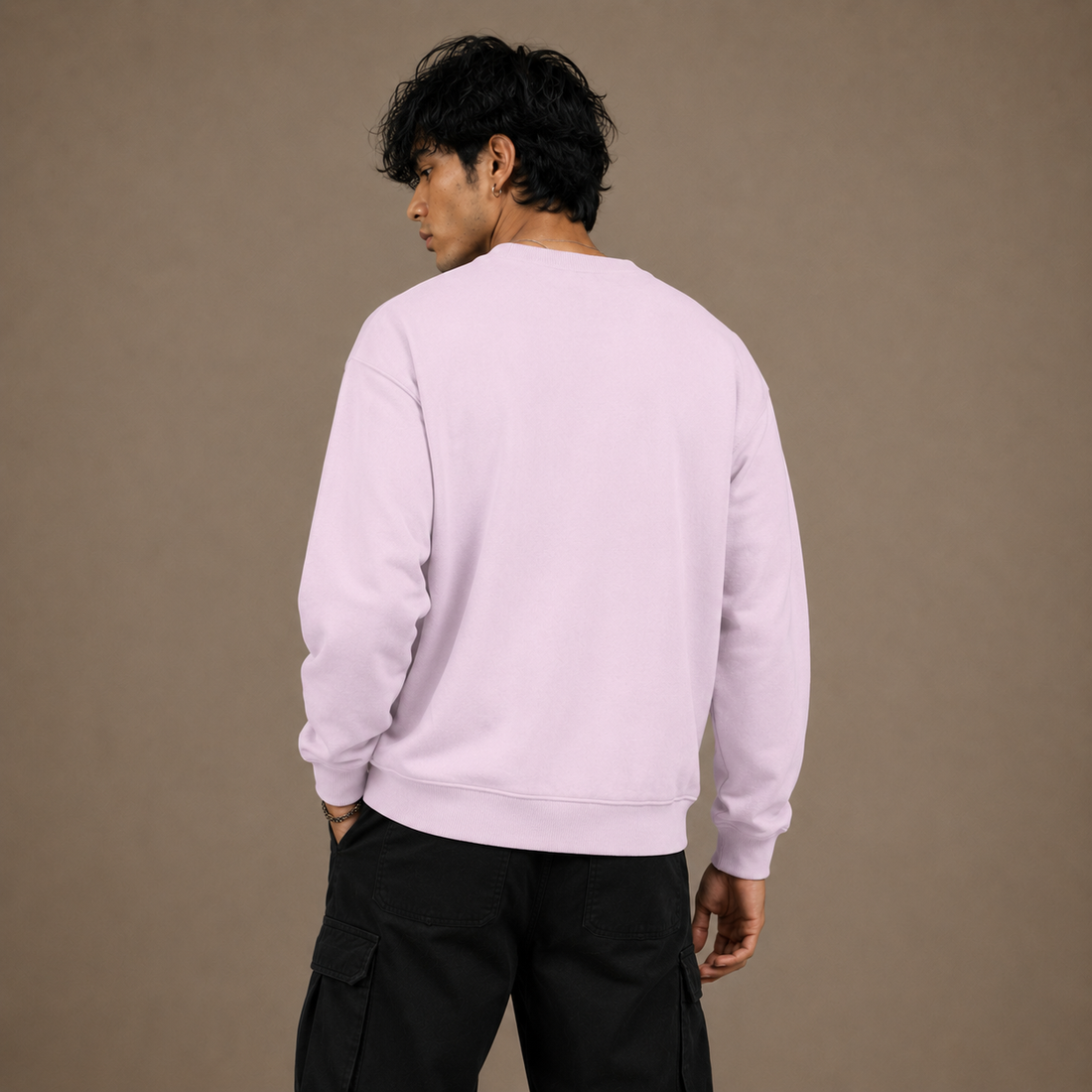Premium Light Baby Pink Unisex Oversized Sweatshirt by PULVORA in Light Baby Pink