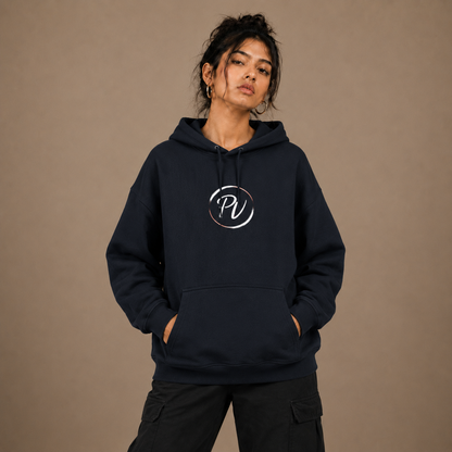 Premium Navy Blue Unisex Oversized Hoodie by PULVORA in Navy Blue