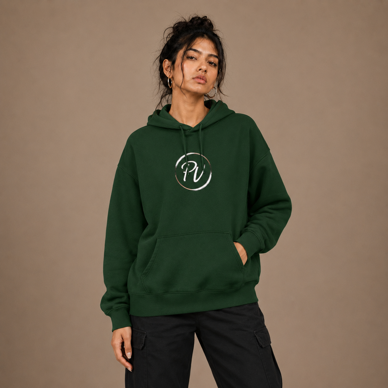 Premium Unisex Oversized Hoodie by PULVORA – Core Classic in Bottle Green