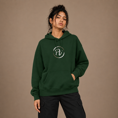 Premium Unisex Oversized Hoodie by PULVORA – Core Classic in Bottle Green