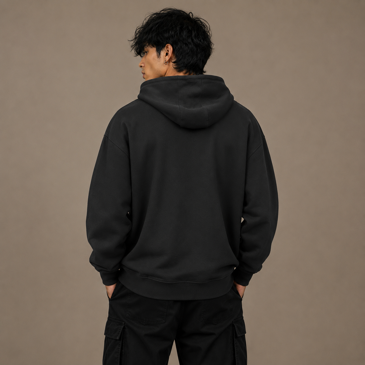 Premium Black Unisex Oversized Hoodie by PULVORA in Black