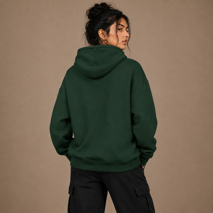 Premium Unisex Oversized Hoodie by PULVORA – Core Classic in Bottle Green
