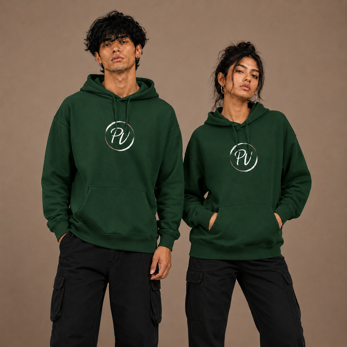 Premium Unisex Oversized Hoodie by PULVORA – Core Classic in Bottle Green