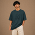 Premium Oversized T Shirt by PULVORA – Deep Current in Petrol Blue