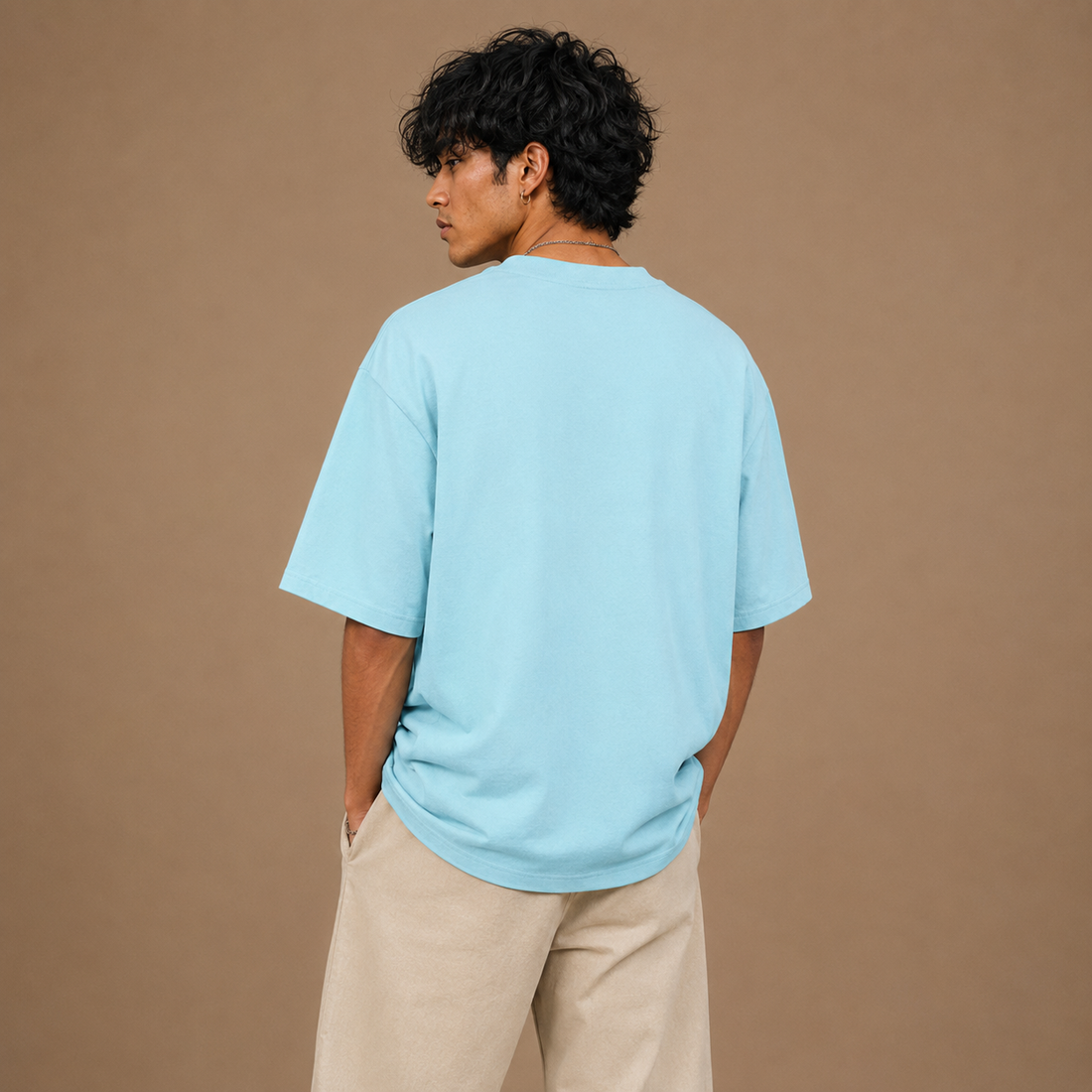 Relaxed Fit T Shirt by PULVORA – Daydream Blue in Baby Blue