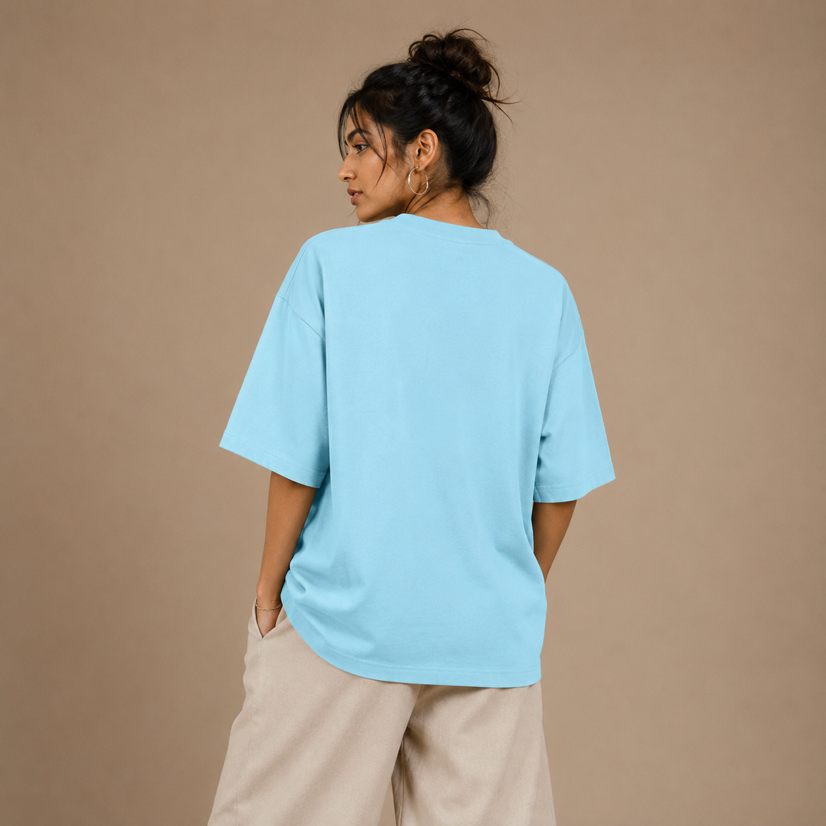 Relaxed Fit T Shirt by PULVORA – Daydream Blue in Baby Blue