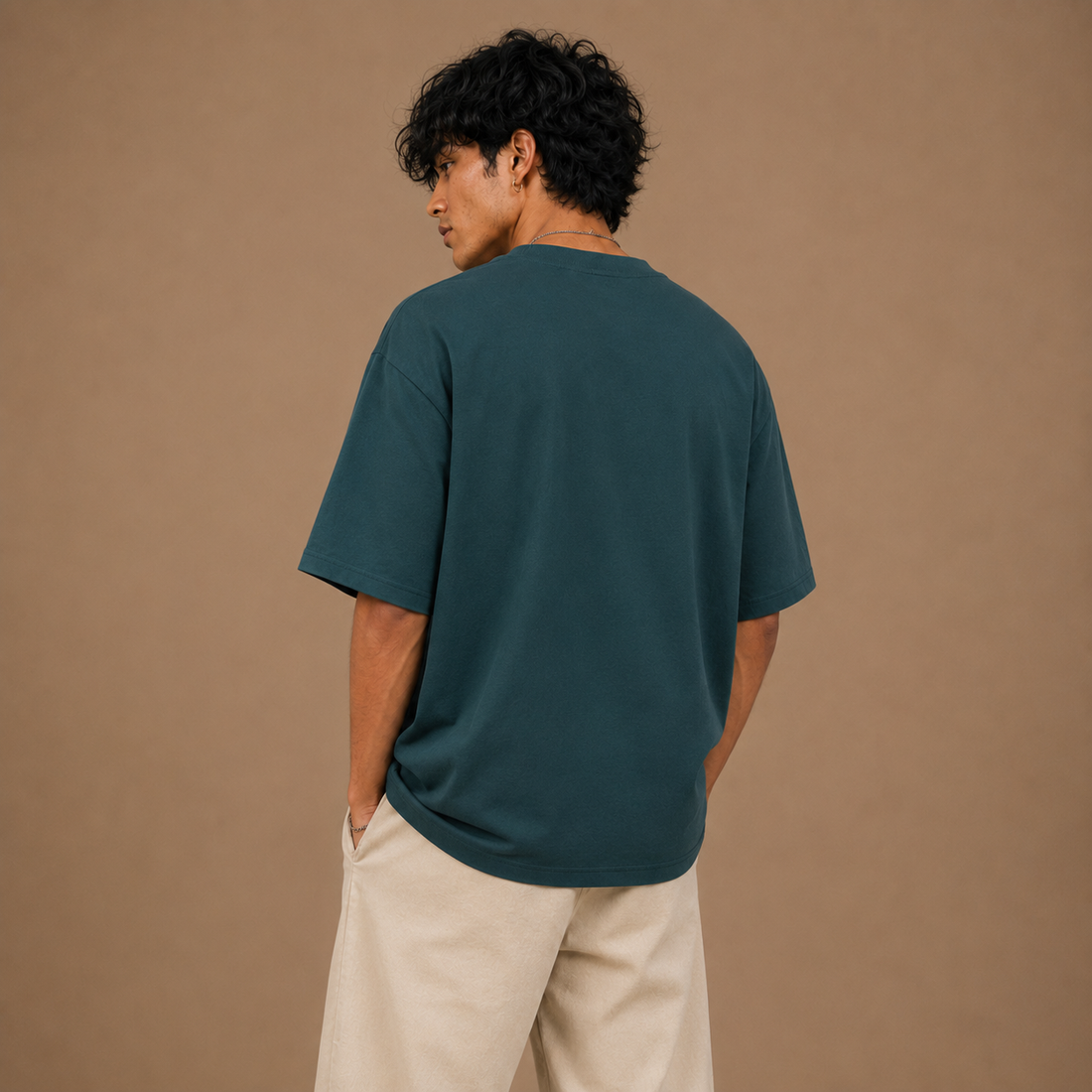 Premium Oversized T Shirt by PULVORA – Deep Current in Petrol Blue
