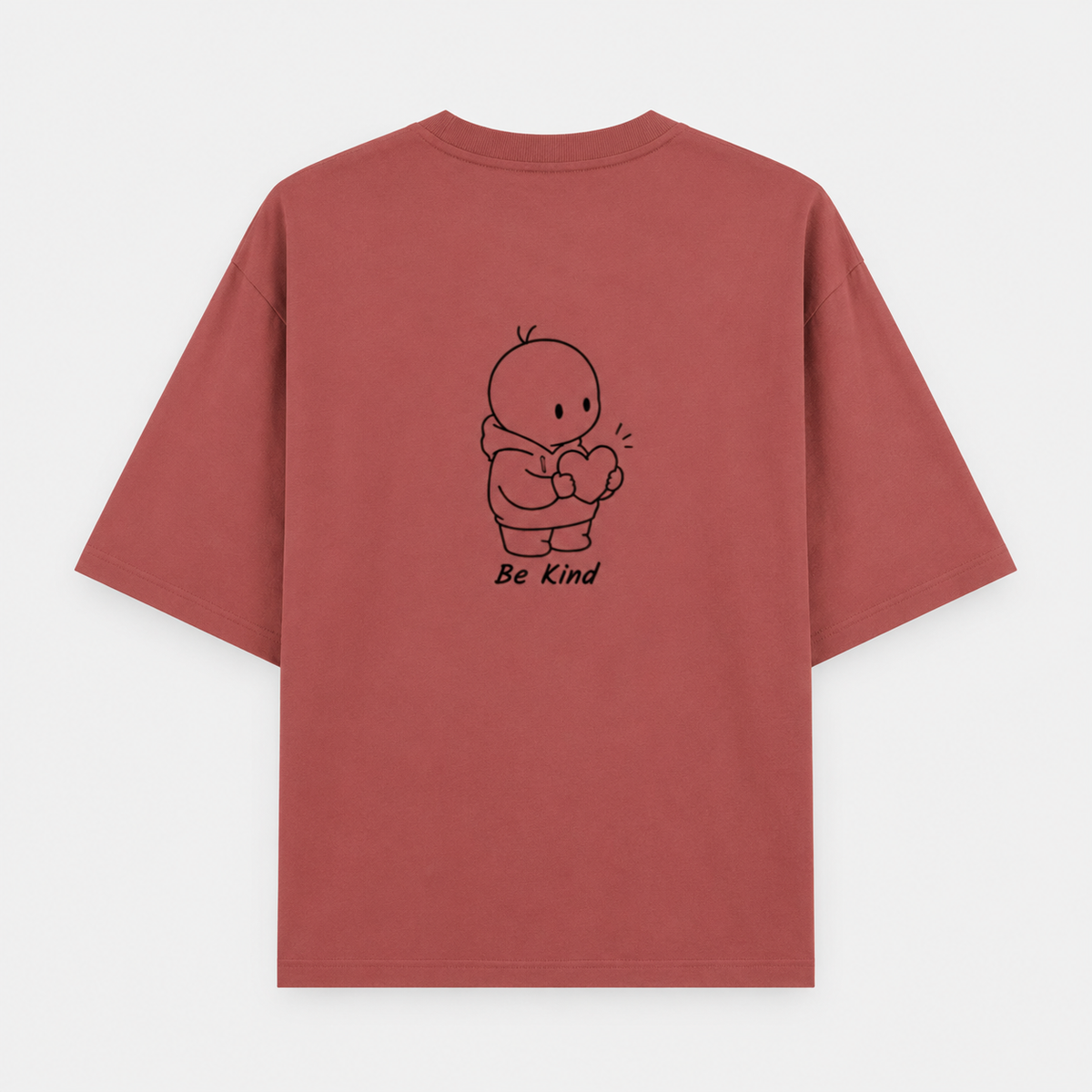 Drop Shoulder T Shirt by PULVORA – Coral Mood in Coral