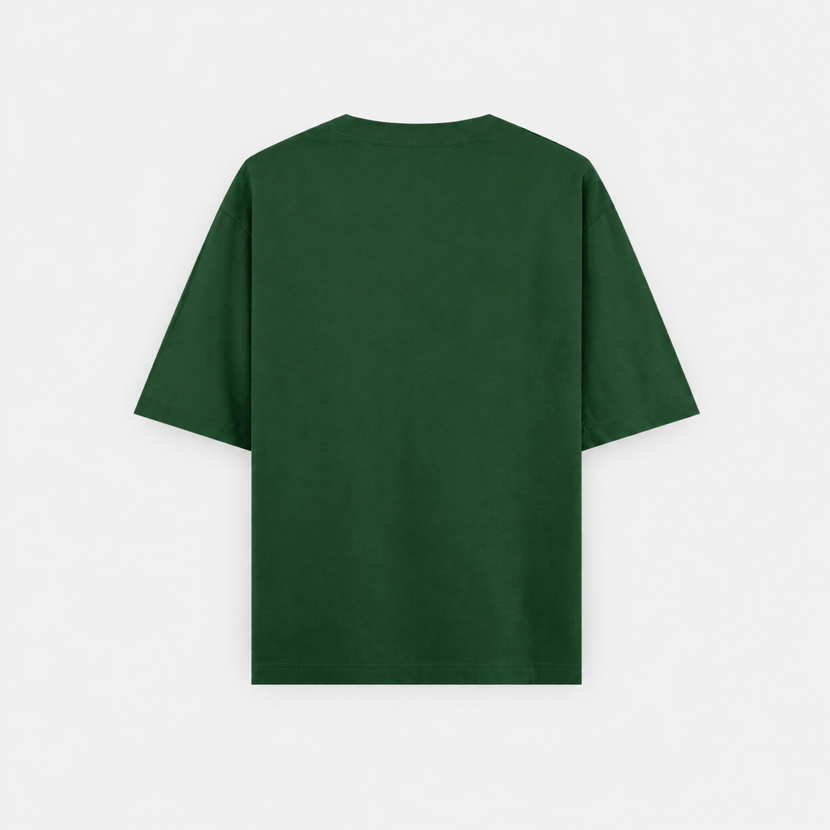Heavyweight Oversized T Shirt by PULVORA – Forest Calm in Bottle Green