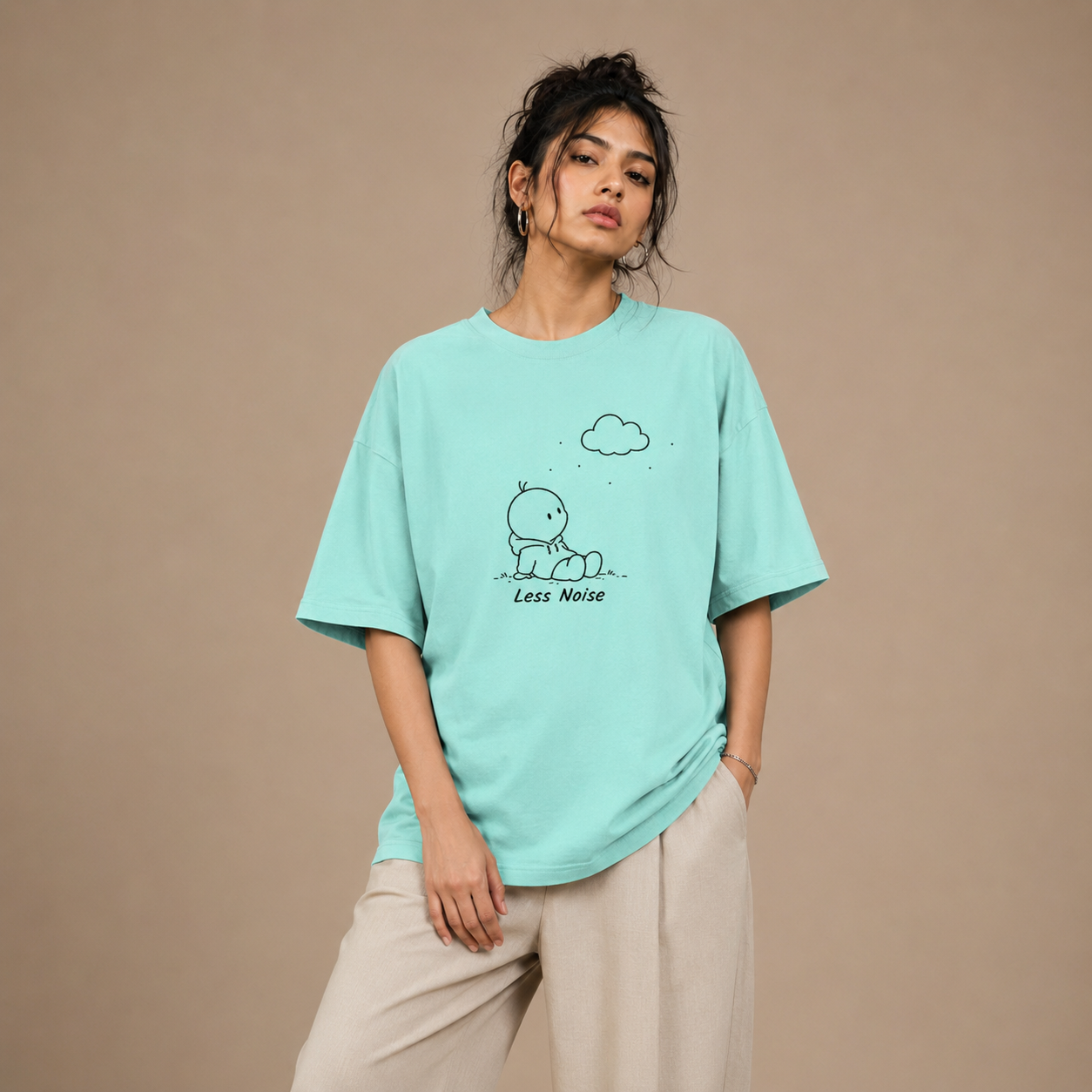 Streetwear Oversized T Shirt by PULVORA – Mint Moment in Mint