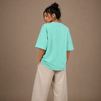Streetwear Oversized T Shirt by PULVORA – Mint Moment in Mint