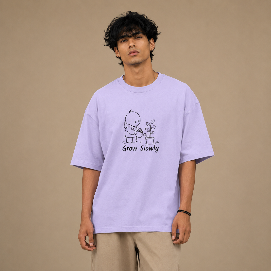 Luxury Oversized Cotton Shirt by PULVORA – Lilac Whisper in Lavender