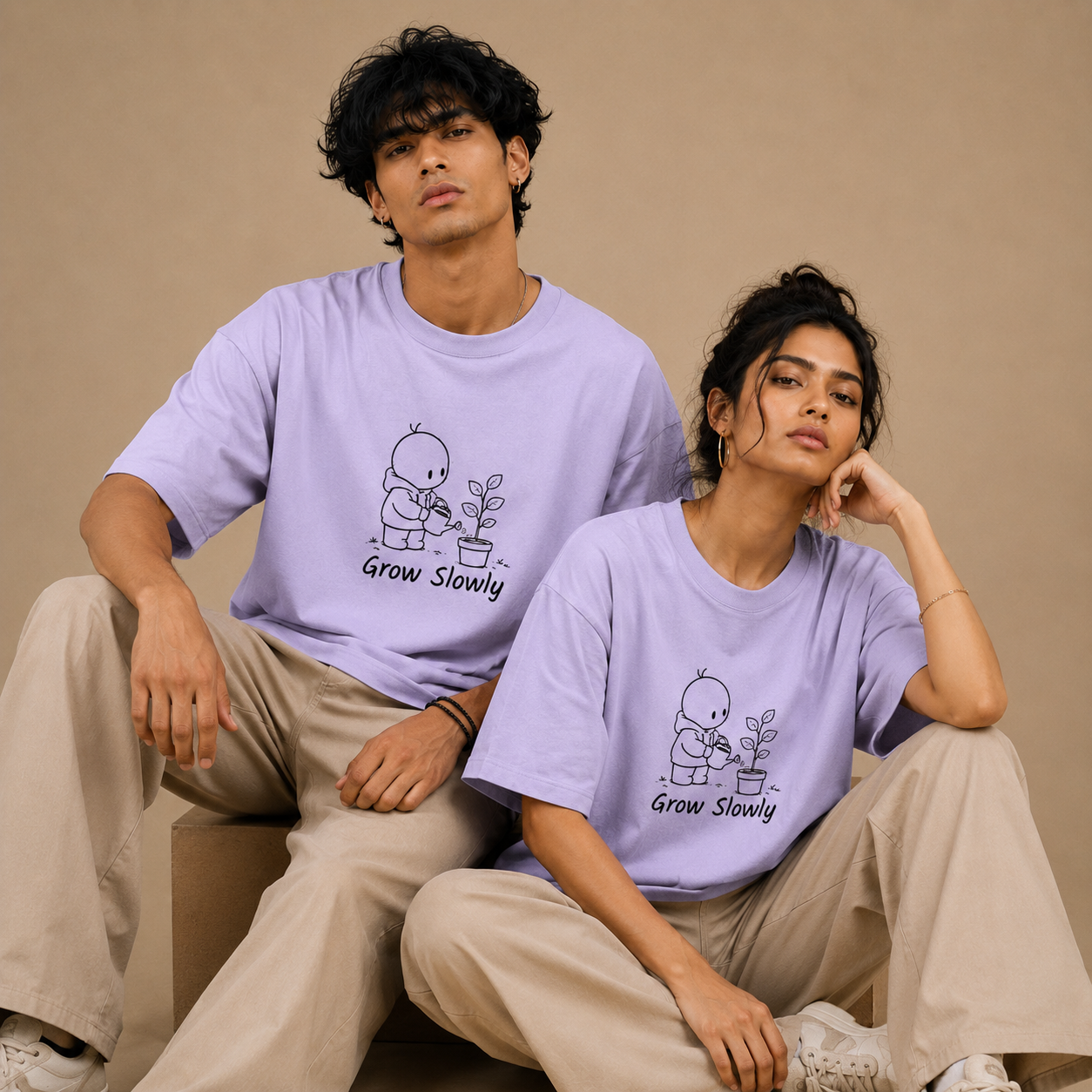 Luxury Oversized Cotton Shirt by PULVORA – Lilac Whisper in Lavender